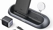 Anker Multi-Device Detachable Wireless Charging Station, PowerWave Go 3-in-1 MFi Certified Stand for iPhone 14/14 Pro/14 Pro Max/13/13 Pro Max, Apple Watch, AirPods, and More