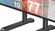 Universal TV Stand, Table Top TV Stand Base Wobble-Free Replacement for Most 24 to 77 Inch LCD LED TVs, 7 Height Adjustable TV Legs Hold up to 110lbs, Max VESA 800x500mm, Black AX10TB02