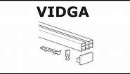 HOW TO INSTALL IKEA VIDGA RAIL: TRIPLE TRACK