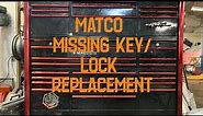 Matco toolbox missing keys/lock replacement and description of how locks work.