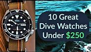 10 Great Dive Watches Under $250: (2019)