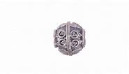 Solid 925 Sterling Silver Decorative Bali Bead Small Charm