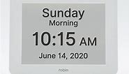 Premium DayClock | Alzheimer's Calendar Day Clock | Displays Time, Day and Date | Calendar Clocks for Dementia | Set Reminders and Alarms for Appointments and Medications | Robin | Available in 3-Sizes | Alzstore