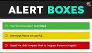 How to Add an Alert Box to Your Websites with HTML & CSS