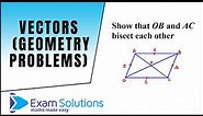 Simple Hack to solving the HARD vector geometry problems | ExamSolutions