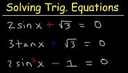 Solving Trigonometric Equations By Finding All Solutions