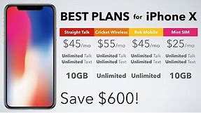 Best Cell Phone Plans for iPhone X!