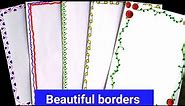 5 simple borders for projects handmade|simple border designs on paper|a4 sheet border designs