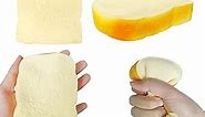 Lohoee 2Pcs Bread Shape Squishy Toy, Fidget Sensory Toy, Funny Bread Stress Toy, Fake Toast Sensory StressToys and Anxiety Hand Toys for Office Home Party Stocking Stuffers or Gift