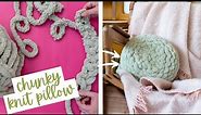 No-Sew Chunky Knit Pillow Tutorial | DIY Cozy Knit Cushion