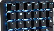 Koolertron One Handed Macro Mechanical Keyboard, Blue LED Backlit Portable Mini One-Handed Mechanical Gaming Keypad 23 Fully Programmable Keys Red Switches (Blue Backlit/Red switches)
