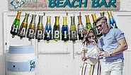 Champagne Happy Birthday Banner Balloon Beer Bottle Alcohol