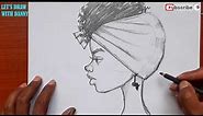 how to draw black girl side face / How to Draw KINKY / how to draw African American girl