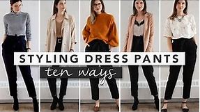 10 Different Ways to Style Black Dress Pants, Simple & Minimal Outfit Ideas | by Erin Elizabeth