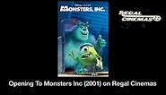 Opening To Monsters Inc (2001) on Regal Cinemas