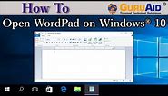 How to Open WordPad on Windows® 10 - GuruAid