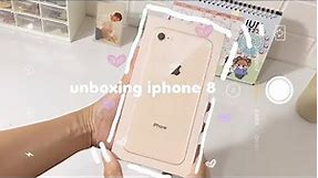 unboxing iphone 8 (gold) aesthetic  from shopee
