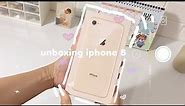 unboxing iphone 8 (gold) aesthetic  from shopee