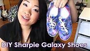 DIY: Sharpie Galaxy Shoes! | CraftieAngie