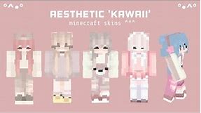 aesthetic 'kawaii' minecraft skins^^ [ minecraft pe/be ]