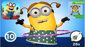 Minion rush Girl minon costume COMMON upgrade 1 to MAXED gameplay walkthrough android ios