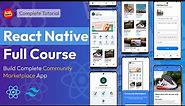 React Native Full Stack Tutorial: Expo, Firebase | Build Marketplace App