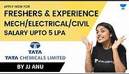 TATA Chemicals Multiple Vacancies | Salary ₹4.7 Lakhs | Permanent Job | Job Alerts | JJ Anu