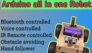 DIY Arduino All-in-One Robot Car: Control With Bluetooth, Voice, IR, Gestures, Avoid Obstacles, Follow Hand