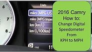 How to change 2016 / 2017 #Camry Digital Speedometer