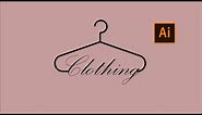 How to create hanger | how to design clothing logo | Adobe illustrator tutorial