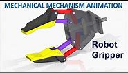 Robot Gripper Mechanism Using Screw | Mechanical Mechanism Animation