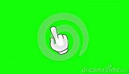 Hand Click Icon, Animation Cursor Symbol. Mouse Click Symbol Video on Green Screen. Chroma Key. Stock Footage - Video of choice, internet: 199778170