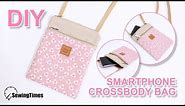 DIY Smartphone Crossbody Bag | 미니 핸드폰 가방 | 2 zipper pouch bag tutorial [sewingtimes]