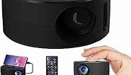 Portable Home Mini USB Projector for iPhone only with Remote Controller Built-in Speaker,Audio Port, iOS Phone ipad USB Flash Driver Compatible, black