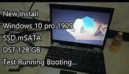 Test Booting Windows 10 SSD mSATA DST 128 GB EliteBook 2530p