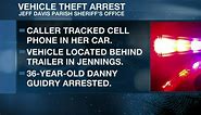 Woman uses cell phone to track stolen vehicle