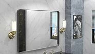 TOOLKISS 36 in. W x 36 in. H Rectangular Aluminum Framed Wall Bathroom Vanity Mirror in Silver B9090BS