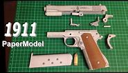 How to make a paper 1911 - papercraft gun build & review.