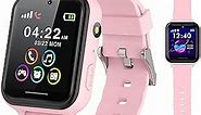 PTHTECHUS Smart Watch for Kids - Boys Girls Smartwatch with 2 Way Phone Need 2G SIM to Call SOS Games Music MP3 Player HD Selfie Camera Calculator Alarm Timer 12/24 Hours for 4-13 Years Old Students