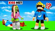 My CRUSH Became a ZOMBIE GIRL in Roblox BROOKHAVEN RP!!