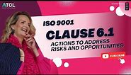 Explaining ISO 9001 | Clause 6.1