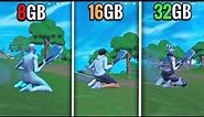 8GB vs 16GB vs 32GB RAM (FPS BOOST)