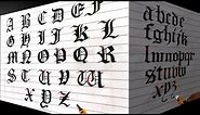 Gothic calligraphy // Old English font.