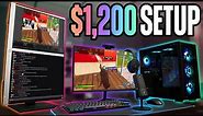 $1,200 FULL Streaming Setup (PC, Monitors, Mic, Webcam & MORE)
