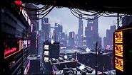 Cyberpunk Cityscape: Unreal Engine 5 Level Design Time-Lapse