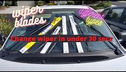 Change various different types of wiper blades in under 30 seconds