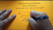 Drawing Ionic Lewis Dot Structures (group 1 and 16)