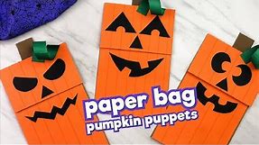 Paper Bag Pumpkin Craft For Kids