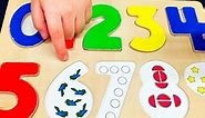 123 count with me. Learn all about numbers with wooden puzzle.