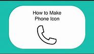How to Make Phone Icon | Illustrator Tutorial | #shorts